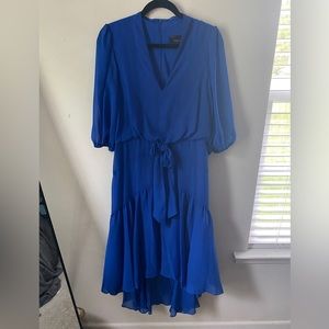 Just… Taylor Royal Blue Hi-Low Tie Waist Dress